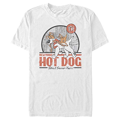 Disney Herren Oliver Hotdogs T-shirt, Weiß, S von Fifth Sun
