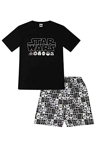 Disney Offizieller Star Wars Herren-Schlafanzug aus Baumwolle, Schwarz , XXL von Disney