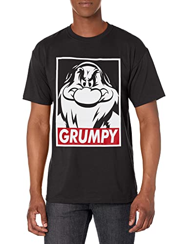 Disney Herren Schneewittchen Grumpy T-shirt, Schwarz, XL von Disney