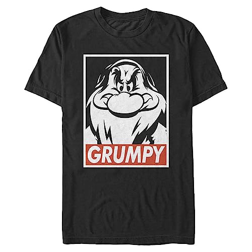 Disney Herren Schneewittchen Grumpy T-shirt, Schwarz, 5XL von Disney