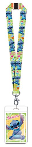 Disney Herren Stitch Lanyard Neuheit und Vergnügungsspielzeug, Mehrfarbig, 7,6 cm von Disney