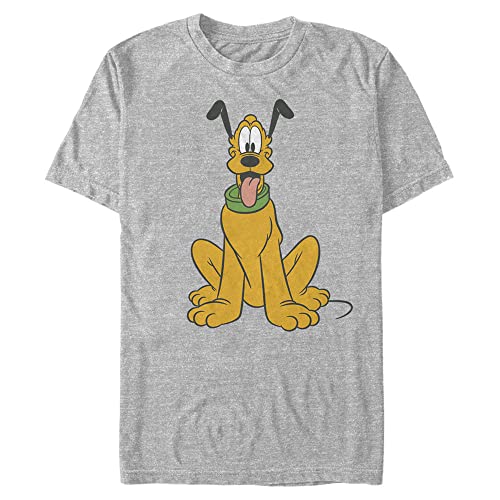 Disney Herren Traditioneller Pluto T-Shirt, Athletic Heather, 5XL Groß Tall von Disney
