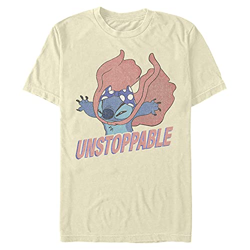 Disney Herren Lilo & Stitch Unstoppable Stitch T-shirt, Crème, S von Disney