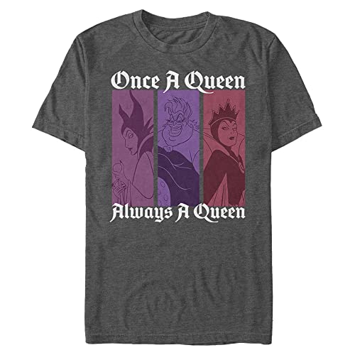 Disney Herren Villains Queen Color T-shirt, Charcoal Heather, M von Disney