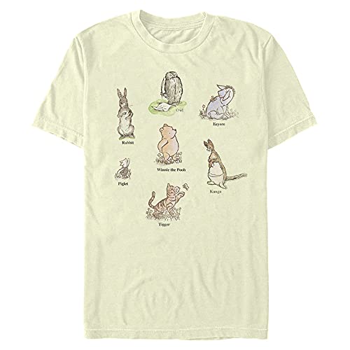 Disney Herren Winnie der Puuh Winnie Poster T-shirt, Crème, 3XL von Disney