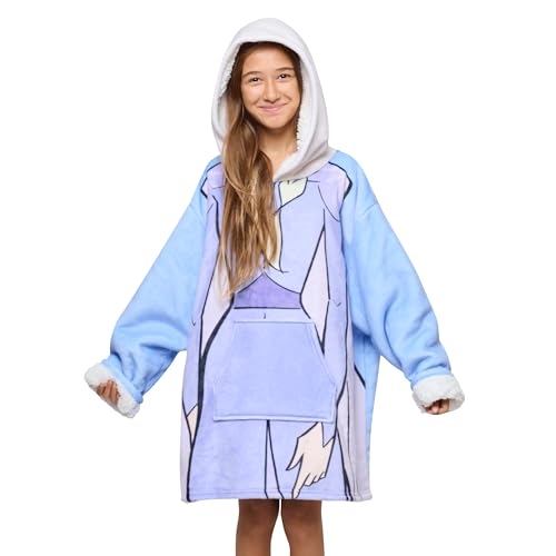 Disney Home Frozen- Übergroße Hoodie Sweatshirt Decke mit Kapuze für Junge Kinder- Spiderman Oversized Sherpa Fleece Kapuzenpullover- 60x80 cm von Disney