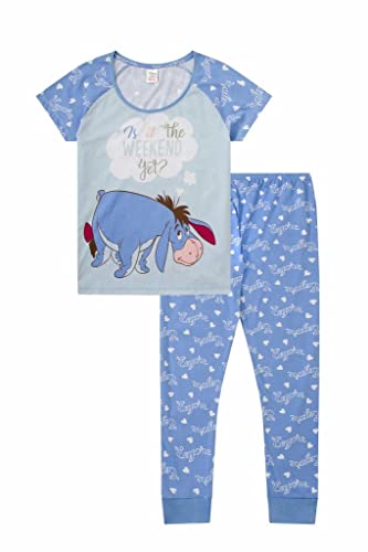 Disney I-Aah Is it The Weekend Yet Langer Schlafanzug für Damen, blau, 8-10 von Disney