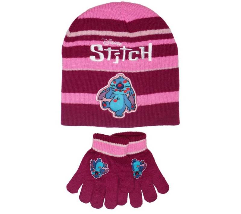 Disney Jerseymütze Disney Sticth Kinder Herbst Mütze Wintermütze plus Handschuhe Gr. 52/54 von Disney