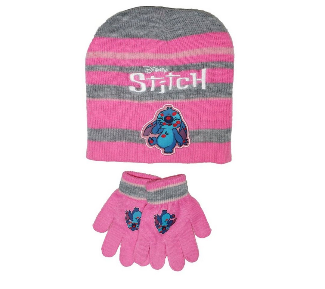 Disney Jerseymütze Disney Sticth Kinder Herbst Mütze Wintermütze plus Handschuhe Gr. 52/54 von Disney