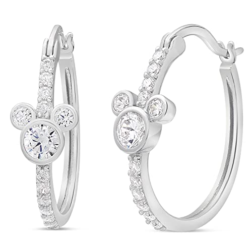 Disney Jewelry for Women Mickey or Minnie Mouse Creolen Sterlingsilber Zirkonia, Zirkonia von Disney