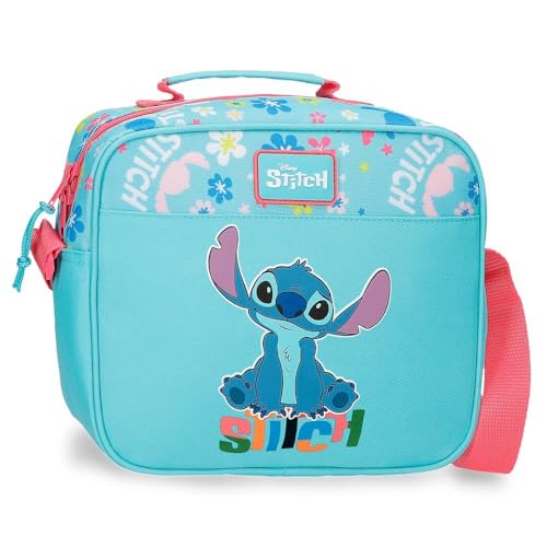 Disney Joumma Aloha Stitch Umhängetasche, Blau, 23 x 20 x 9 cm, Polyester von Disney