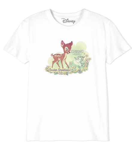 Disney Jungen Bodbambts002 T-Shirt, weiß, 12 Jahre von Disney