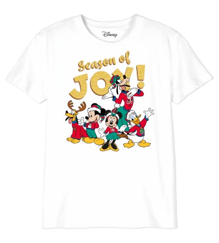 Disney Jungen Bodmickts083 T-Shirt, weiß, 8 Jahre von Disney