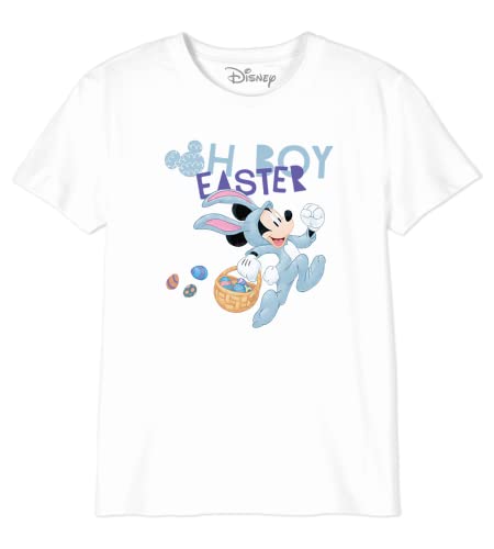 Disney Jungen Bodmickts089 T-Shirt, weiß, 10 Jahre von Disney