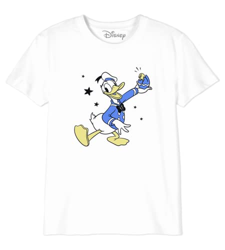 Disney Jungen Bodmickts092 T-Shirt, weiß, 10 Jahre von Disney