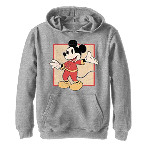 Disney Jungen Chinese Mickey Hoodie, Sportlich Heather, M von Disney