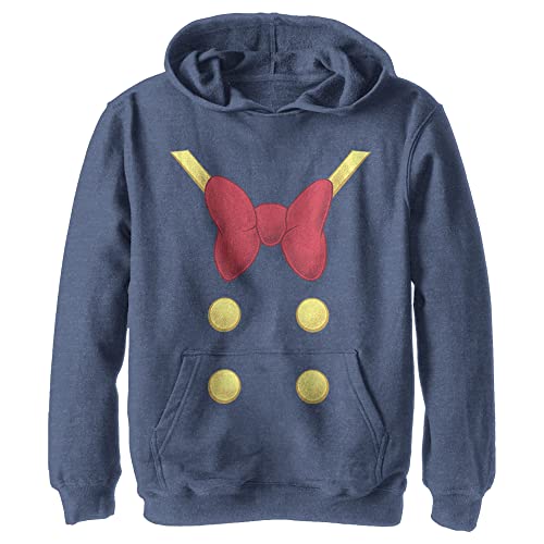 Disney Jungen Donald Hoodie, Marineblau Heather, XL von Disney