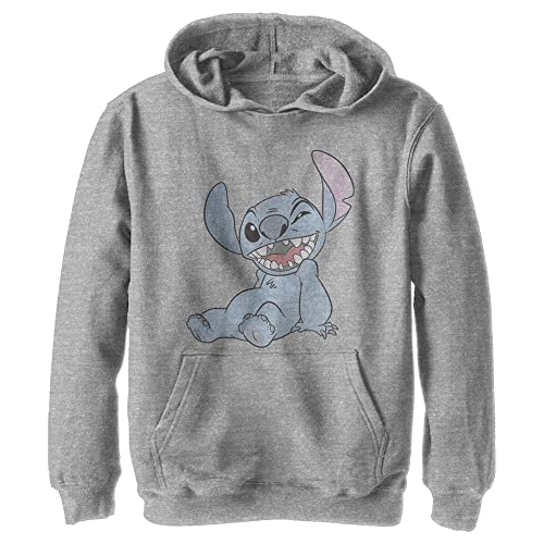 Disney Jungen Halftone Stitch Hoodie, Sportlich Heather, M von Disney