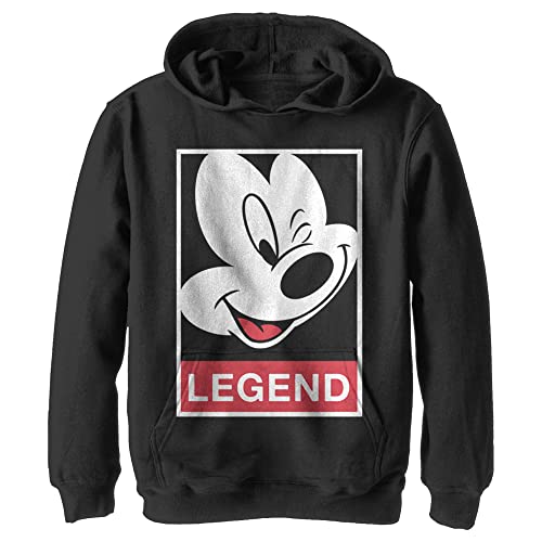 Disney Jungen Klassisch Mickey Legend Hoodie, Schwarz, L von Disney