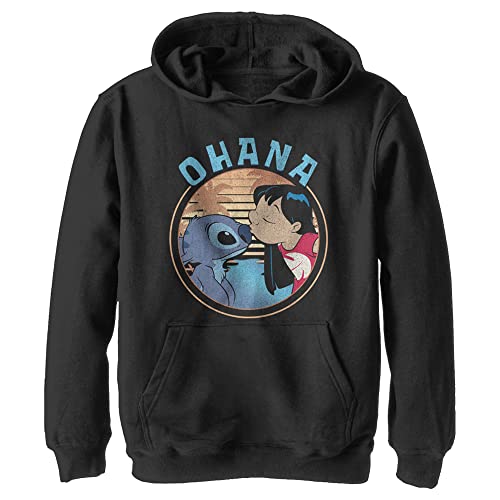 Disney Jungen Lilo And Stitch Ohana Hoodie, Schwarz, M von Disney