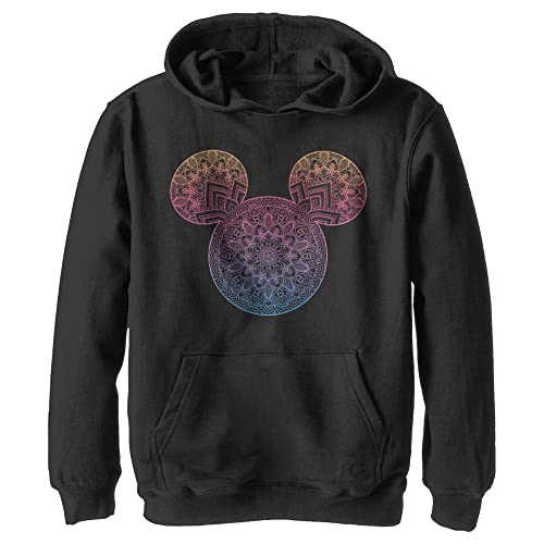 Disney Jungen Mickey Mandala Fill Hoodie, Schwarz, L von Disney