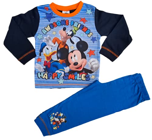 Disney Jungen Mickey Mouse Donald Duck Pluto Awesome Friends Schlafanzug Alter 18 Monate bis 5 Jahre, blau, 92 von Disney