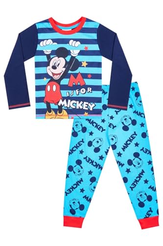 Disney Jungen M is for Mickey Jungen Pyjama-Set, lang, Blau, blau, 2-3 Years von Disney