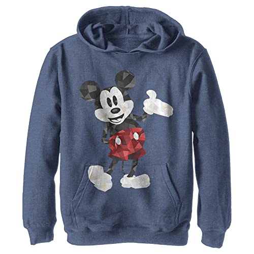 Disney Jungen Mickey Poly Hoodie, Marineblau Heather, XL von Disney