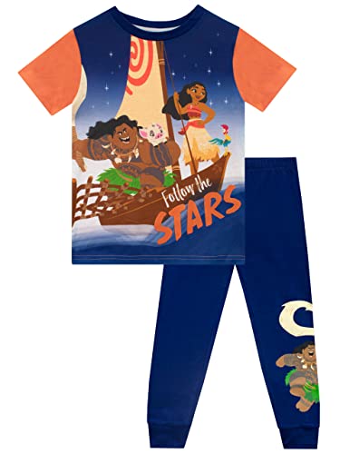 Disney Jungen Moana Pyjamas Kurzarm Maui Pyjama Set für Kinder Blau 110 von Disney