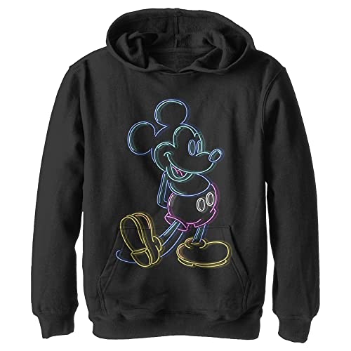 Disney Jungen Neon Mickey Hoodie, Schwarz, XL von Disney