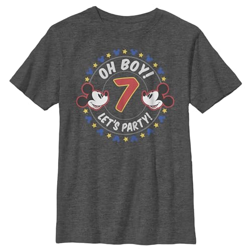 Disney Mickey Classic - Oh Boy Mickey 7 YTH Crew neck Dark heather grey 140 von Disney