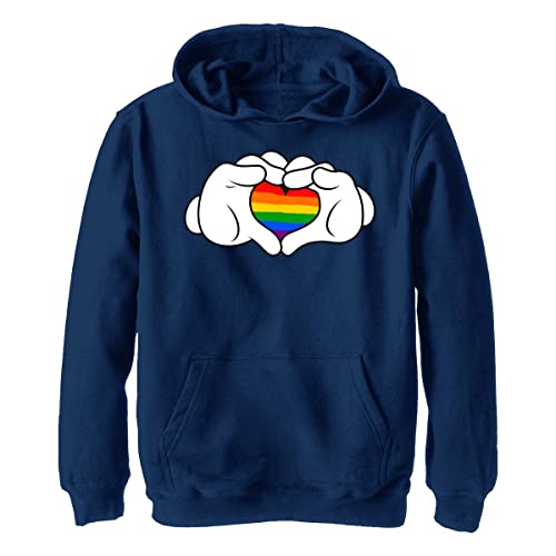 Disney Jungen Rainbow Love Hoodie, Marineblau Heather, L von Disney