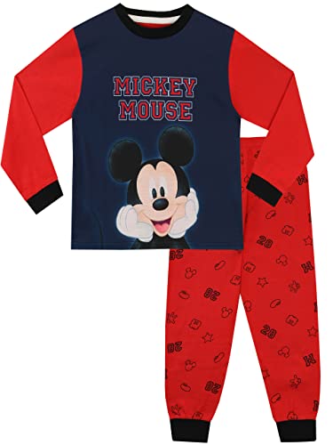 Disney Jungen Schlafanzug Mickey Mouse Rot 92 von Disney