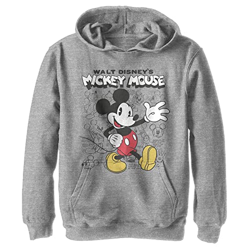 Disney Jungen Sketchbook Hoodie, Sportlich Heather, M von Disney