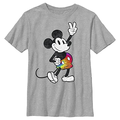 Disney Jungen Tie Dye Mickey Stroked T-Shirt, S von Disney