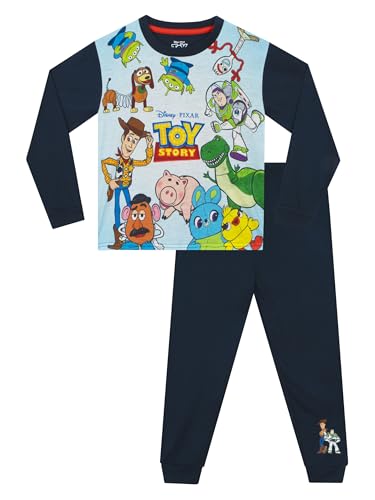 Disney Toy Story Schlafanzuge | Kinder Schlafanzug Toy Story | Schlafanzug Jungen Blau 128 von Disney
