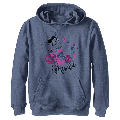 Disney Jungen Verzauber Mirabel Butterfly Hoodie, Heather Navy, S von Disney