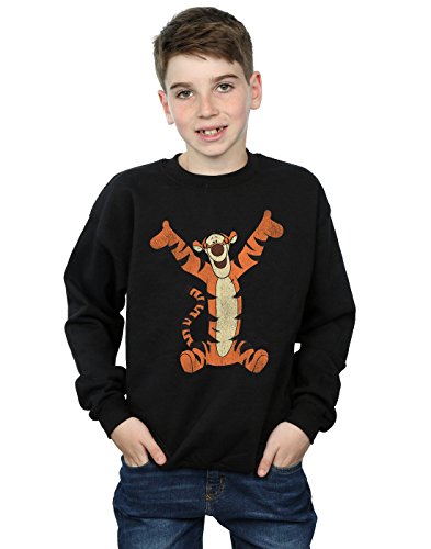 Disney Jungen Winnie The Pooh Classic Tigger Sweatshirt 7-8 Years Schwarz von Disney
