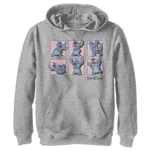 Disney Kids Lilo & Stitch Stitch Poses Youth Pullover Hoodie, Athletic Heather, X-Large von Disney