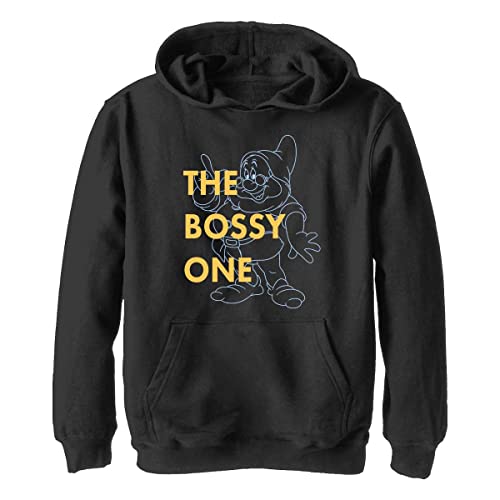 Disney Kids Princesses One Bossy Dwarf Youth Pullover Hoodie, Black, Small von Disney