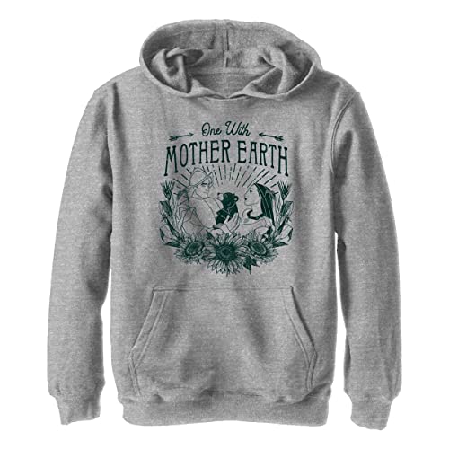 Disney Kids Princesses Respect Earth POCA Youth Pullover Hoodie, Athletic Heather, Small von Disney