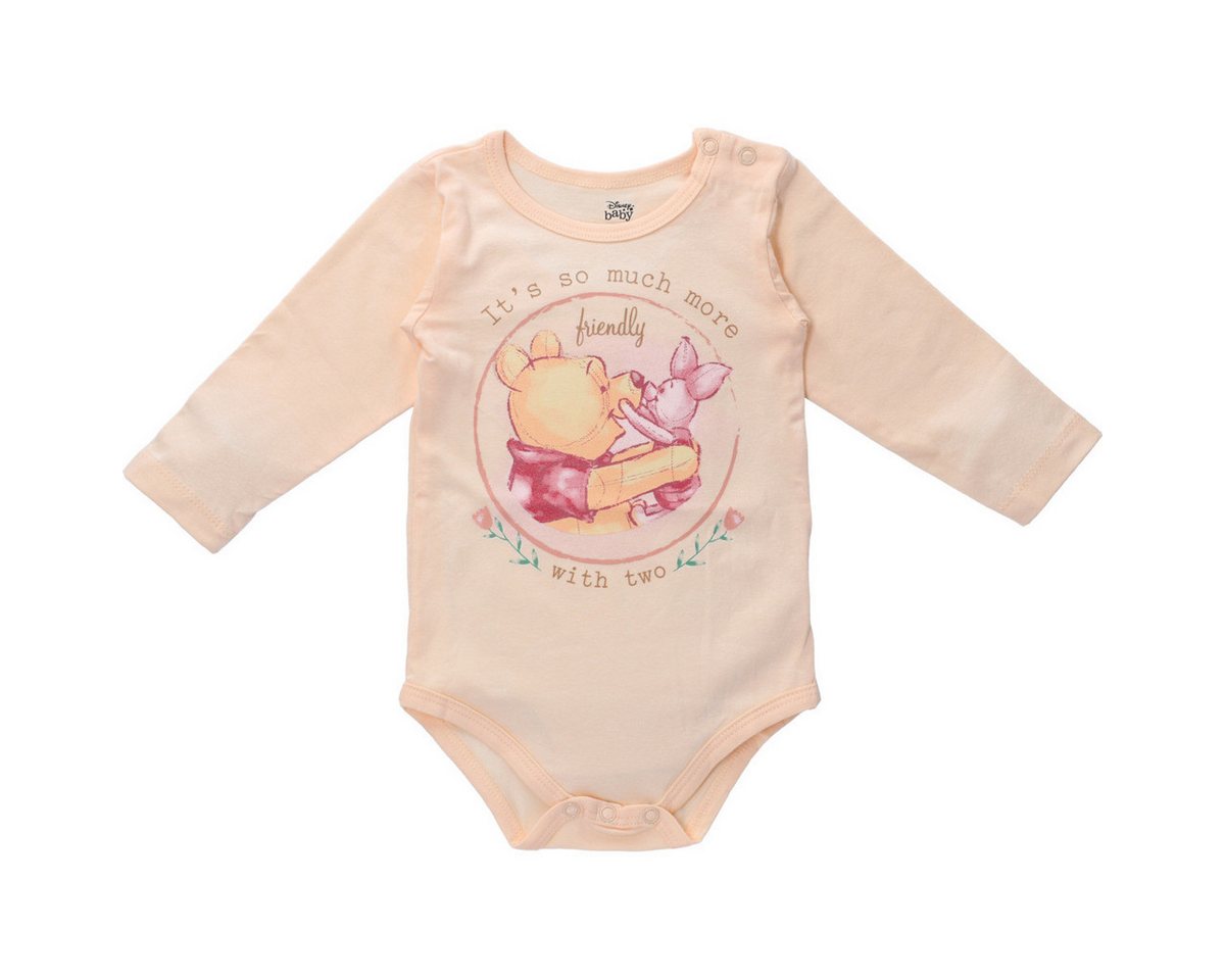 Disney Langarmbody Winnie Pooh Unisex Kinder (1-tlg) Langarm Einteiler, Body, Longsleeve-Body, Bodysuit, Stretchbody von Disney