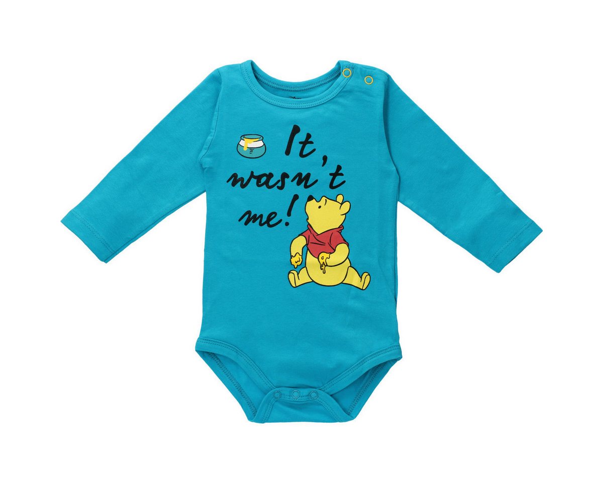 Disney Langarmbody Winnie Pooh Unisex Kinder (1-tlg) Langarm Einteiler, Body, Longsleeve-Body, Bodysuit, Stretchbody von Disney