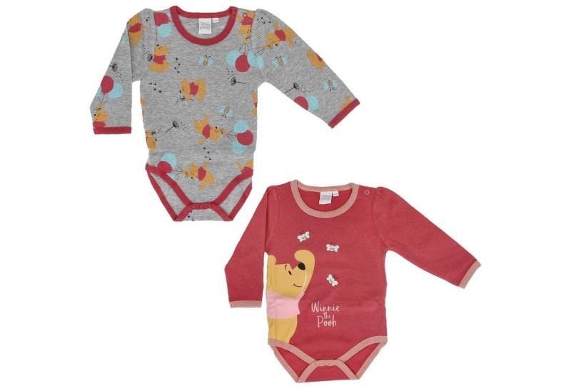 Disney Langarmwickelbody Disney Winnie der Pooh Baby 2er Pack langarm Body Strampler Gr. 62 bis 92 von Disney