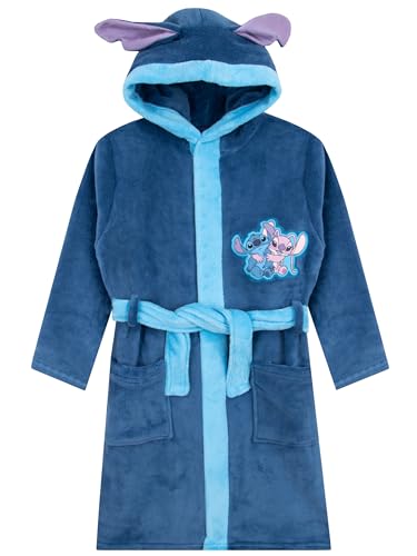 Disney Lilo Und Stitch Bademantel Mädchen | Morgenmantel Stitch Und Angel | Kinderbademantel Mädchen | Blau 140 von Disney