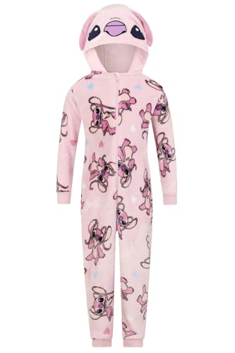 Disney Lilo and Stitch Fleece-Schlafanzug für Mädchen, rosa Engel, rose, 11-12 Years von Disney