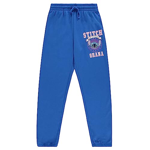 Disney Lilo and Stitch Jogginghose für Damen, Lilo and Stitch Varsity Athletic Jogger Sweatpants Lilo und Stitch Sweatpants, Kobaltblau, Groß von Disney