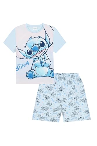 Disney Lilo and Stitch Kurzes Pyjama-Set für Mädchen, blau, 8-9 Years von Disney