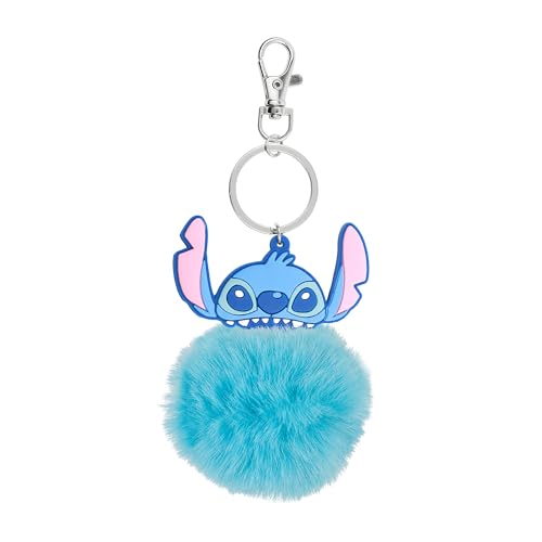 Disney Lilo and Stitch Schlüsselanhänger mit Pompom-Motiv, Blau, blau, One size von Disney