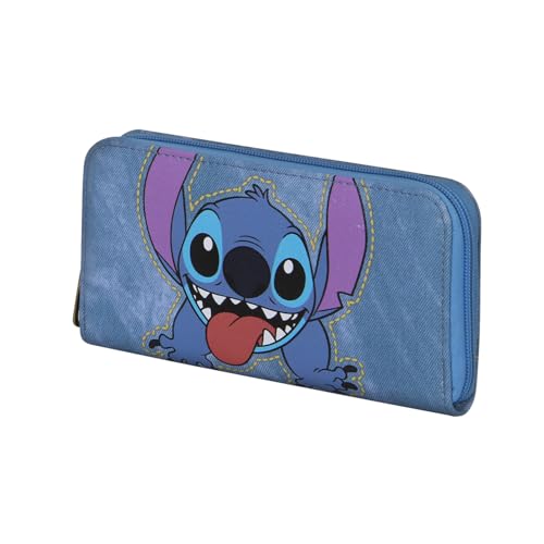 Disney Lilo und Stitch Steel-Unverzichtbare Geldbörse, Blau, 19 x 10 cm von Disney